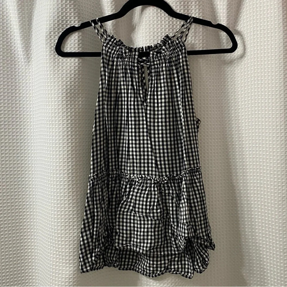W&W ONCE LOFT Gingham Peplum Tank - Picture 2 of 6